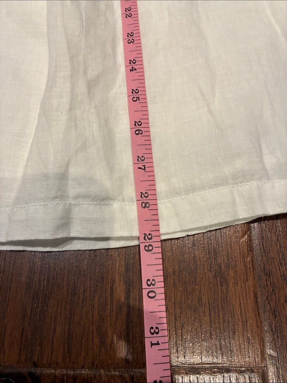 Eileen Fisher White Midi Linen Elastic-Waist Skirt - Picture 7 of 7